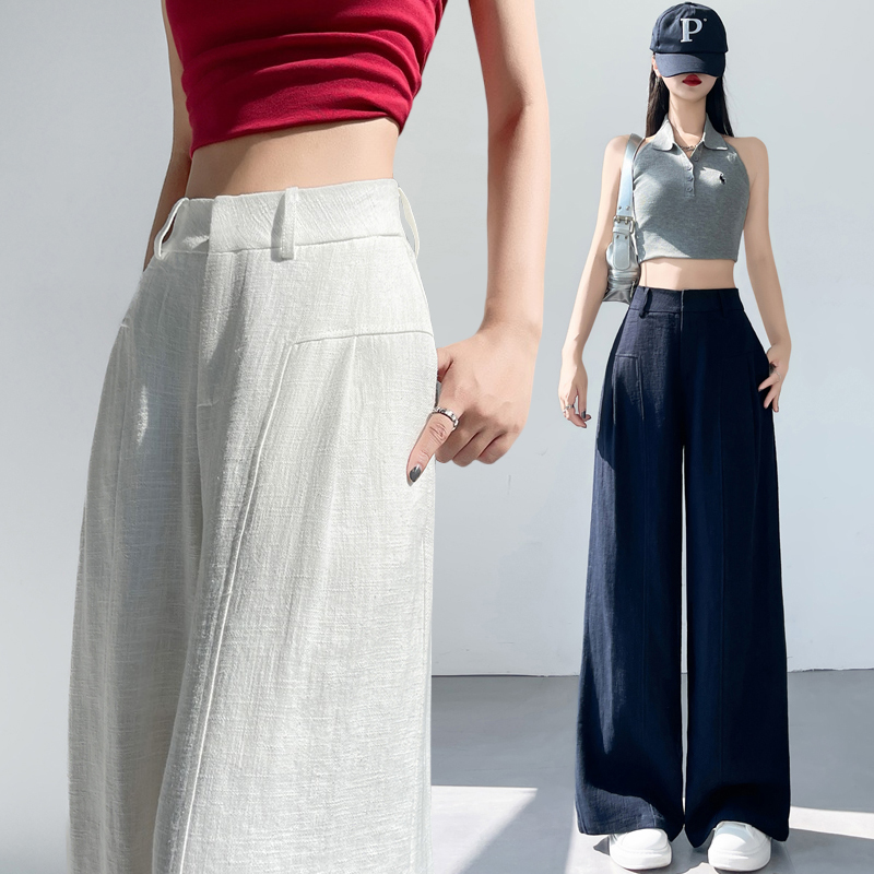 Mopping pants high waist wide leg pants for women