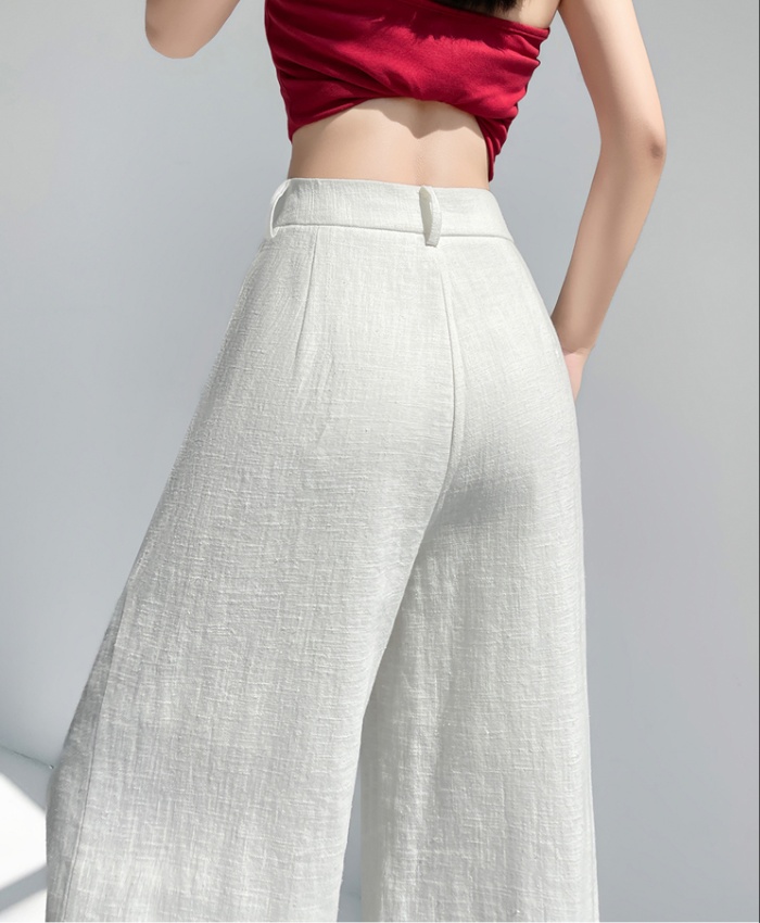 Mopping pants high waist wide leg pants for women