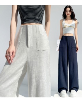 High waist wide leg pants straight pants for women