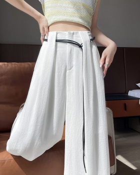 Loose wide leg pants drape business suit for women