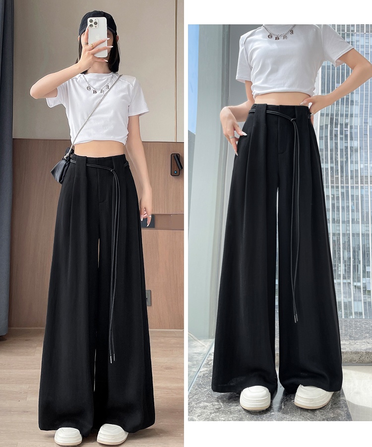 Loose wide leg pants drape business suit for women