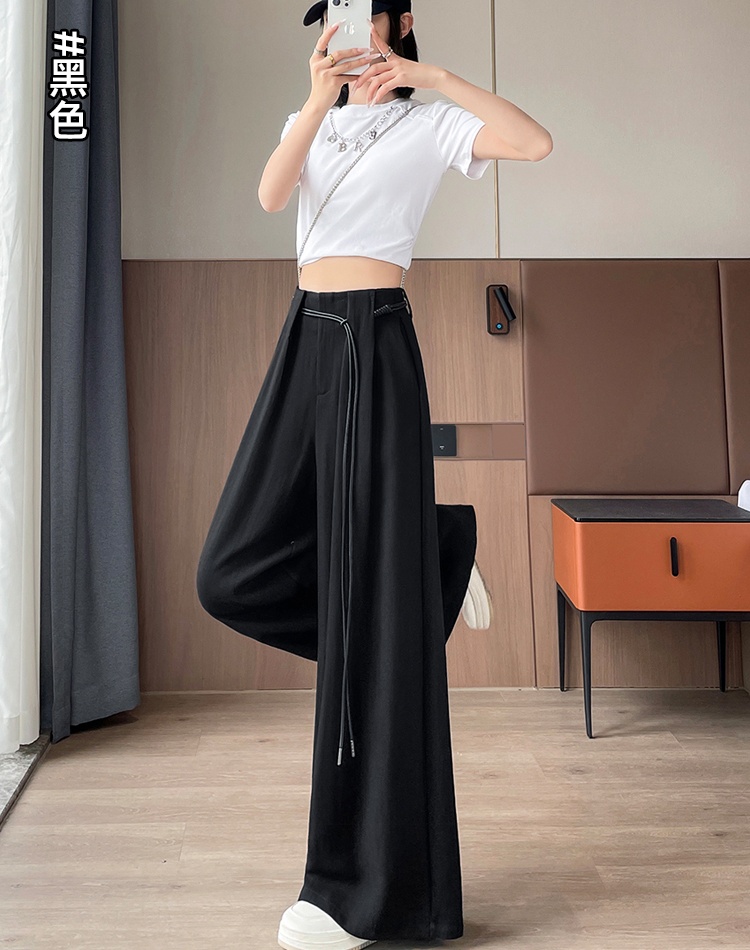 Loose wide leg pants drape business suit for women