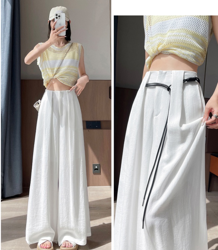 Loose wide leg pants drape business suit for women