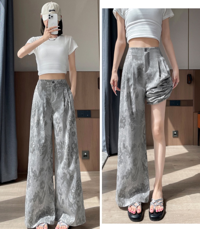 Straight wide leg pants Casual business suit for women
