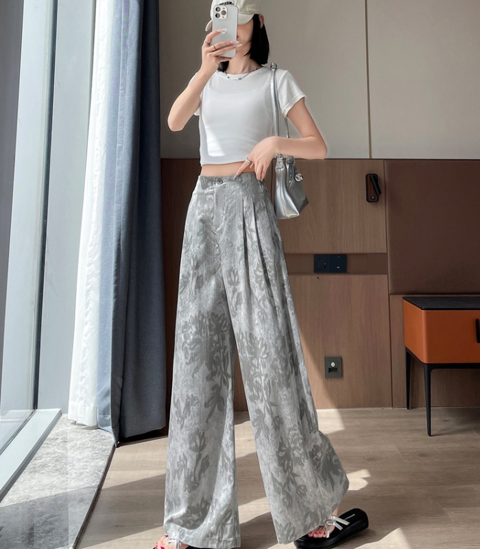 Straight wide leg pants Casual business suit for women