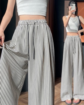 Stripe wide leg pants loose casual pants for women