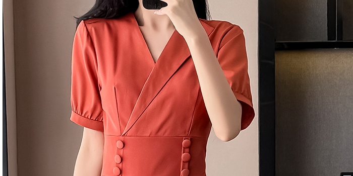 Simple pure niche slim jumpsuit