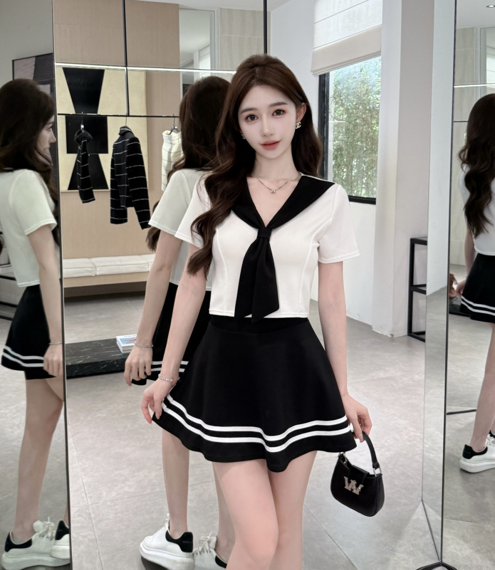 Show young fashion Woolen dress sexy dress 2pcs set