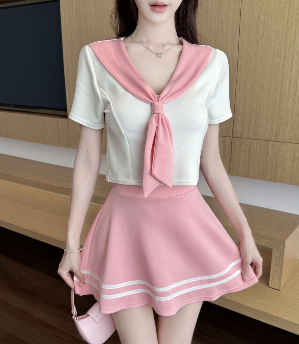 Show young fashion Woolen dress sexy dress 2pcs set