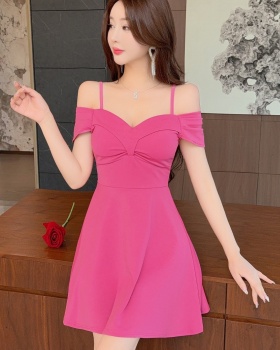Temperament sexy nightclub pinched waist dress
