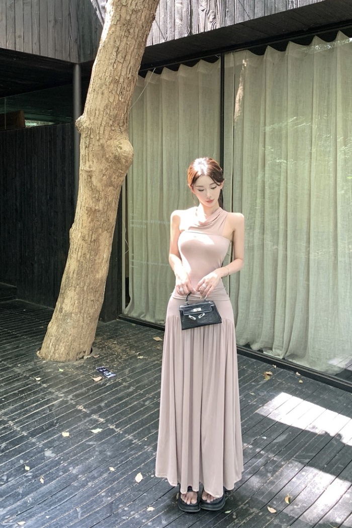 Wrapped chest high waist vest strapless tops 2pcs set