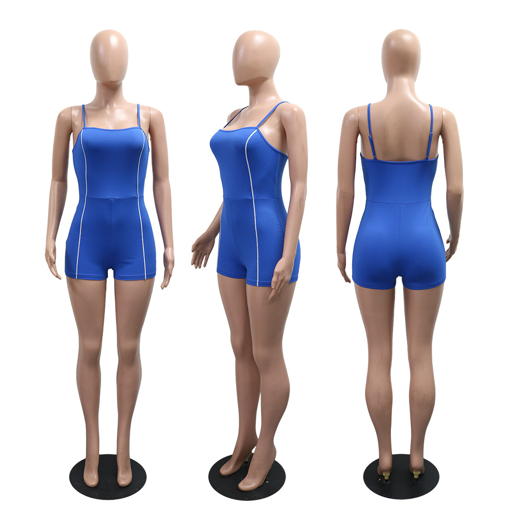 Tight sling shorts sexy jumpsuit for women