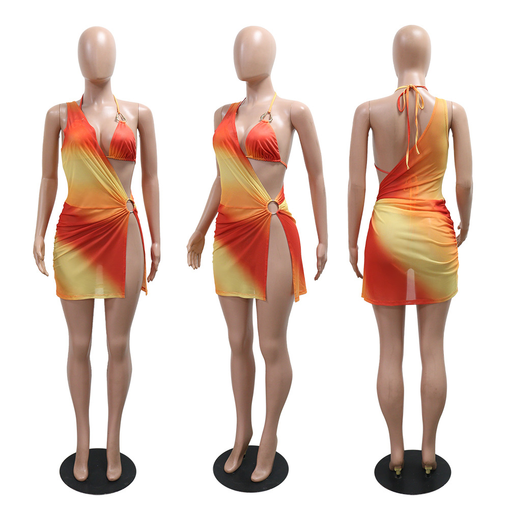 Short dress summer sexy Lingerie 2pcs set for women