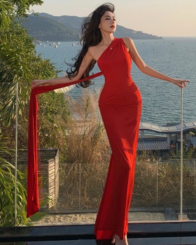 Vacation sexy dress France style streamer beach dress