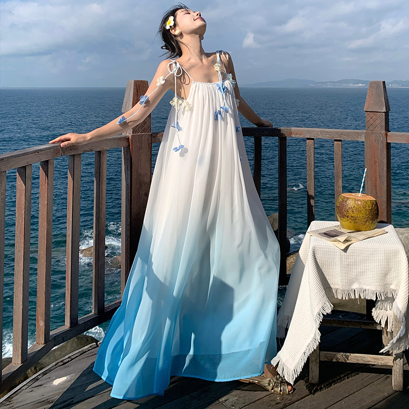 Vacation sling beach dress beautiful dress