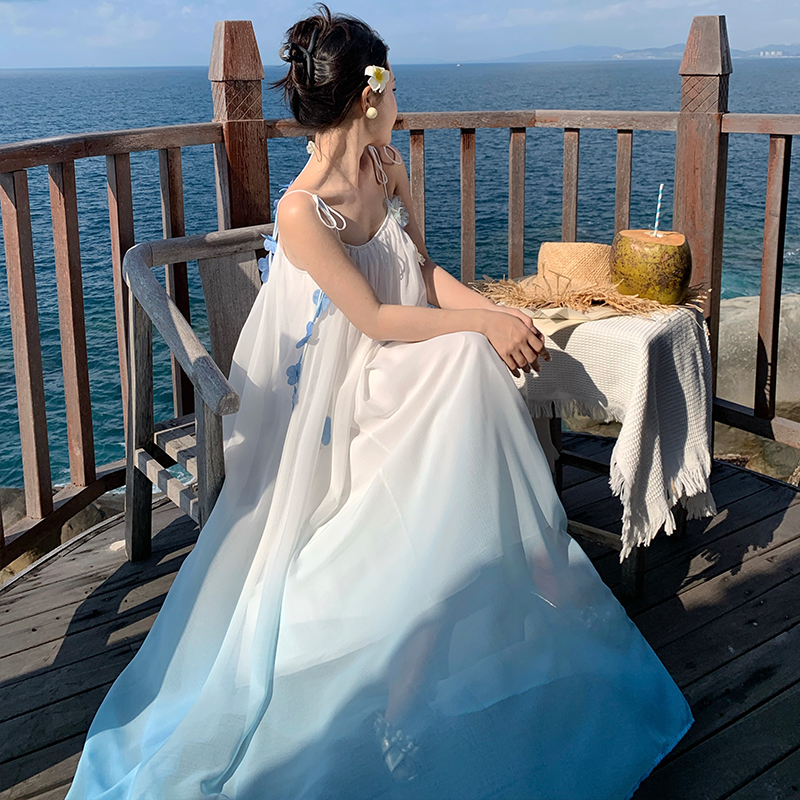 Vacation sling beach dress beautiful dress