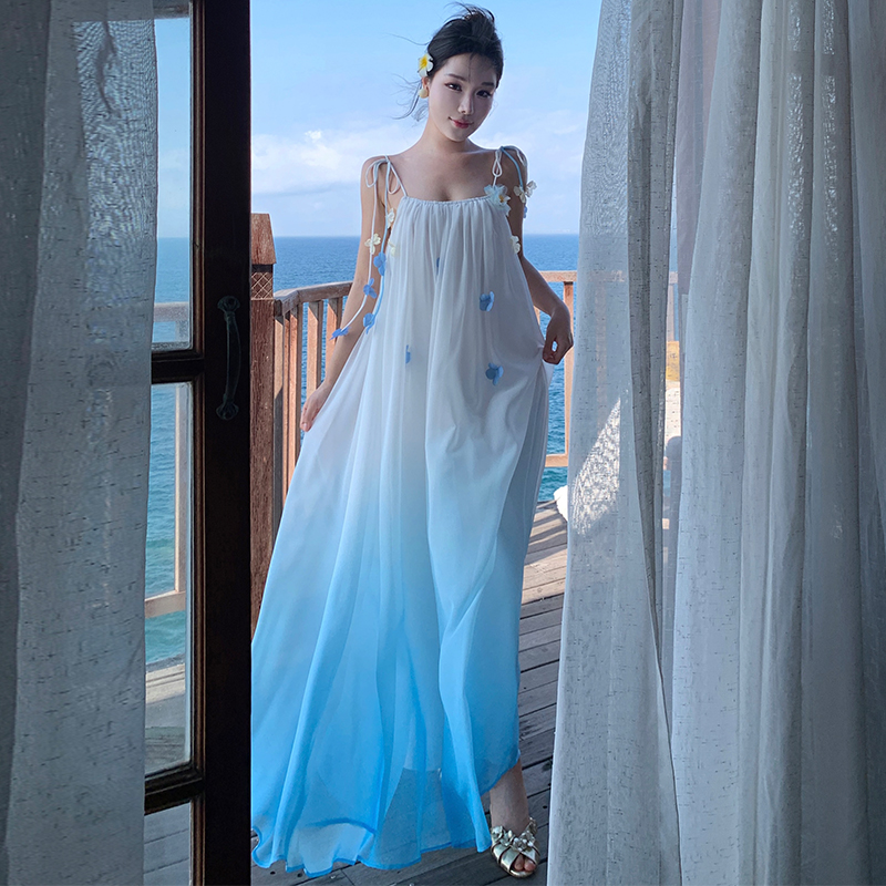 Vacation sling beach dress beautiful dress