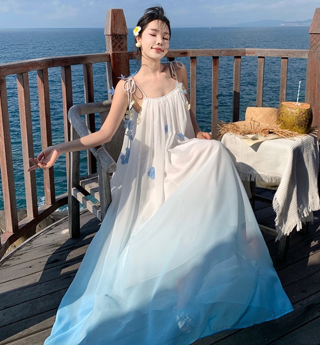 Vacation sling beach dress beautiful dress