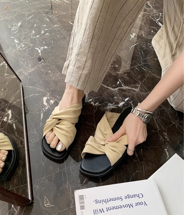 Flat all-match sandals wears outside slippers for women