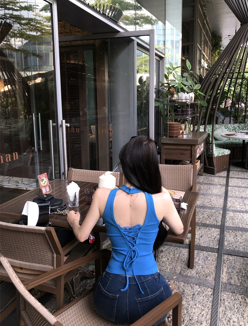 Spicegirl splice lace tops bandage sling enticement vest