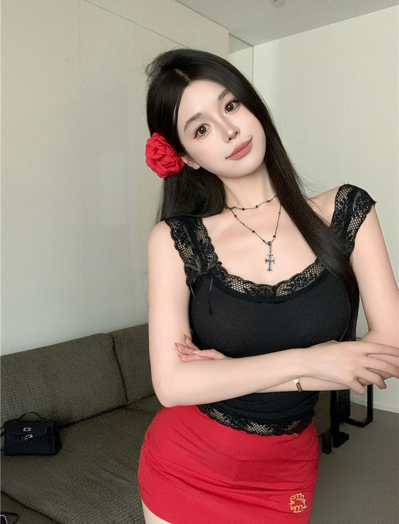Sling pure lace summer vest