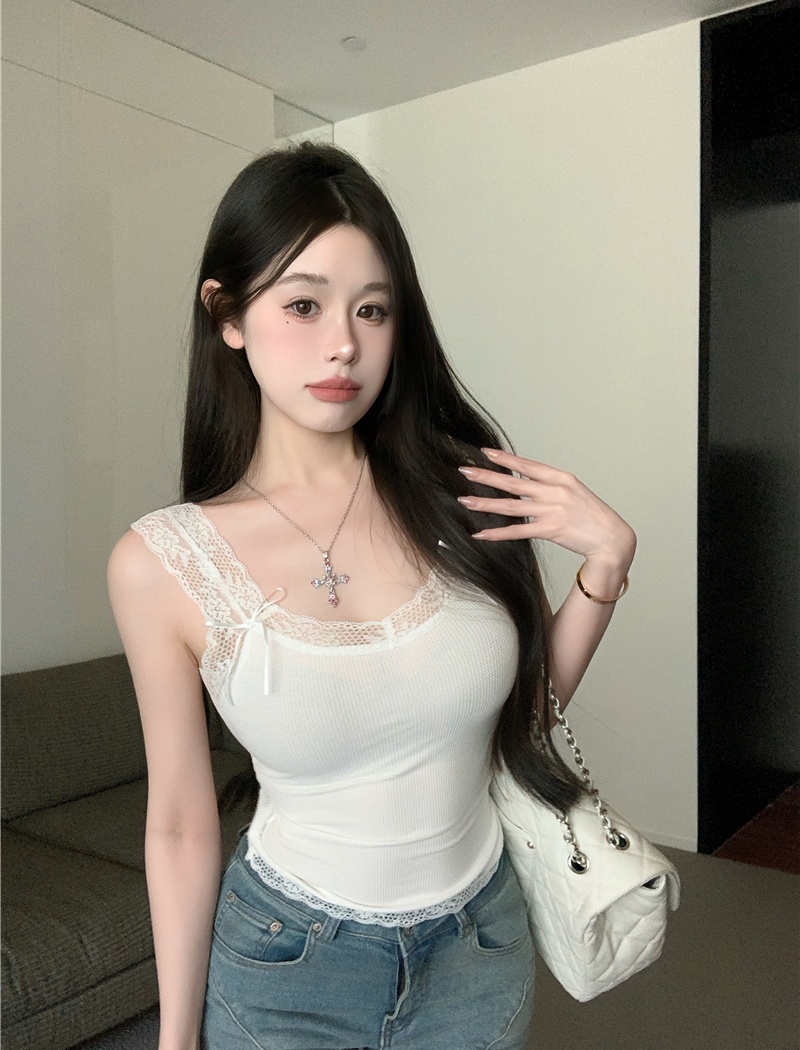 Sling pure lace summer vest