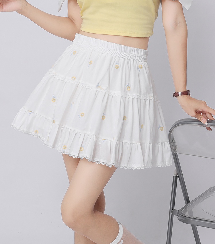 Anti emptied A-line short skirt summer skirt for women