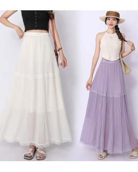 High waist big skirt long skirt lady skirt for women