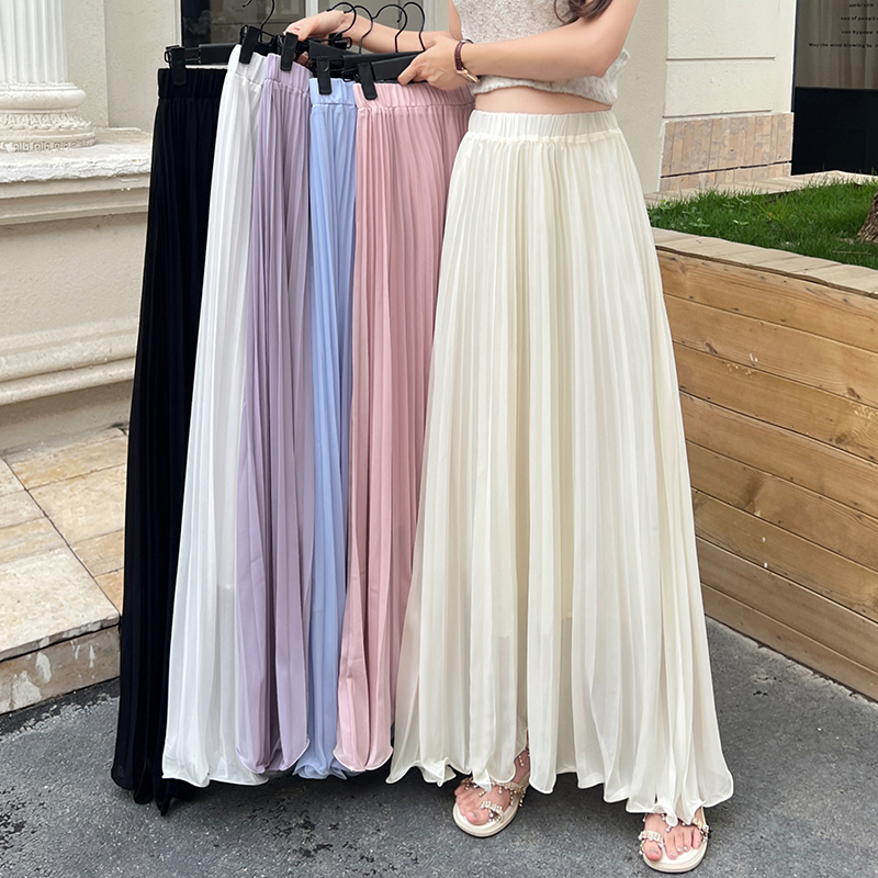 Tender summer skirt high waist lady long skirt for women