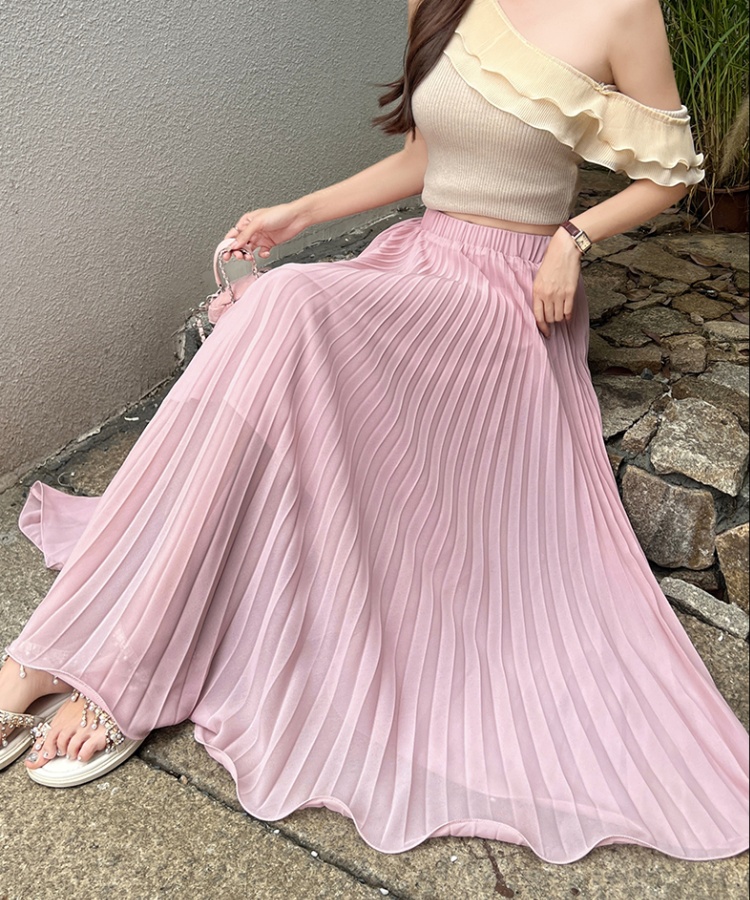Tender summer skirt high waist lady long skirt for women