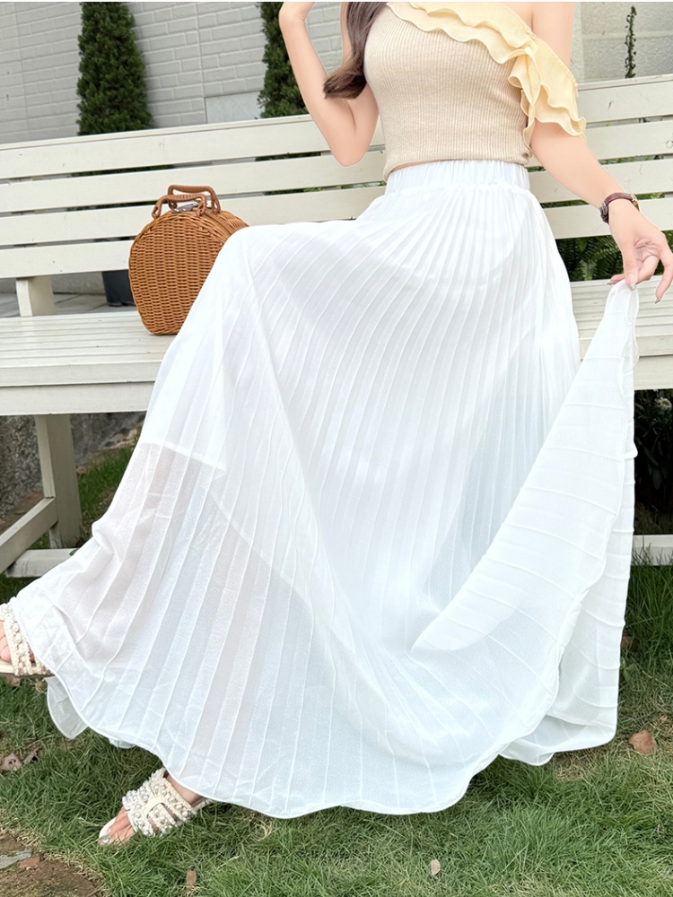 Tender summer skirt high waist lady long skirt for women