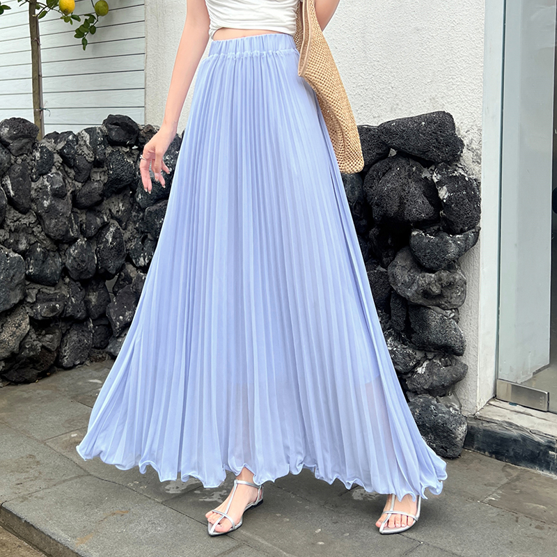 Tender summer skirt high waist lady long skirt for women