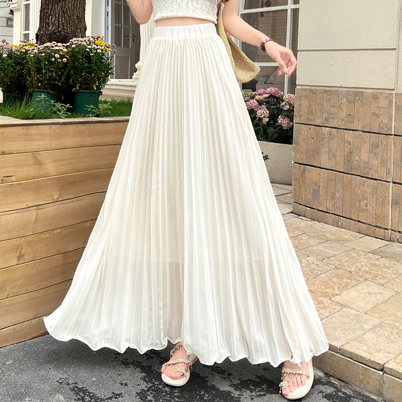 Tender summer skirt high waist lady long skirt for women