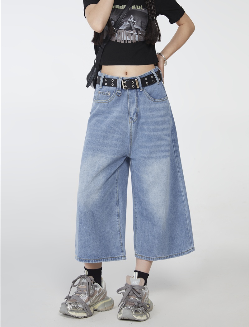 Straight jeans high waist wide leg pants for women
