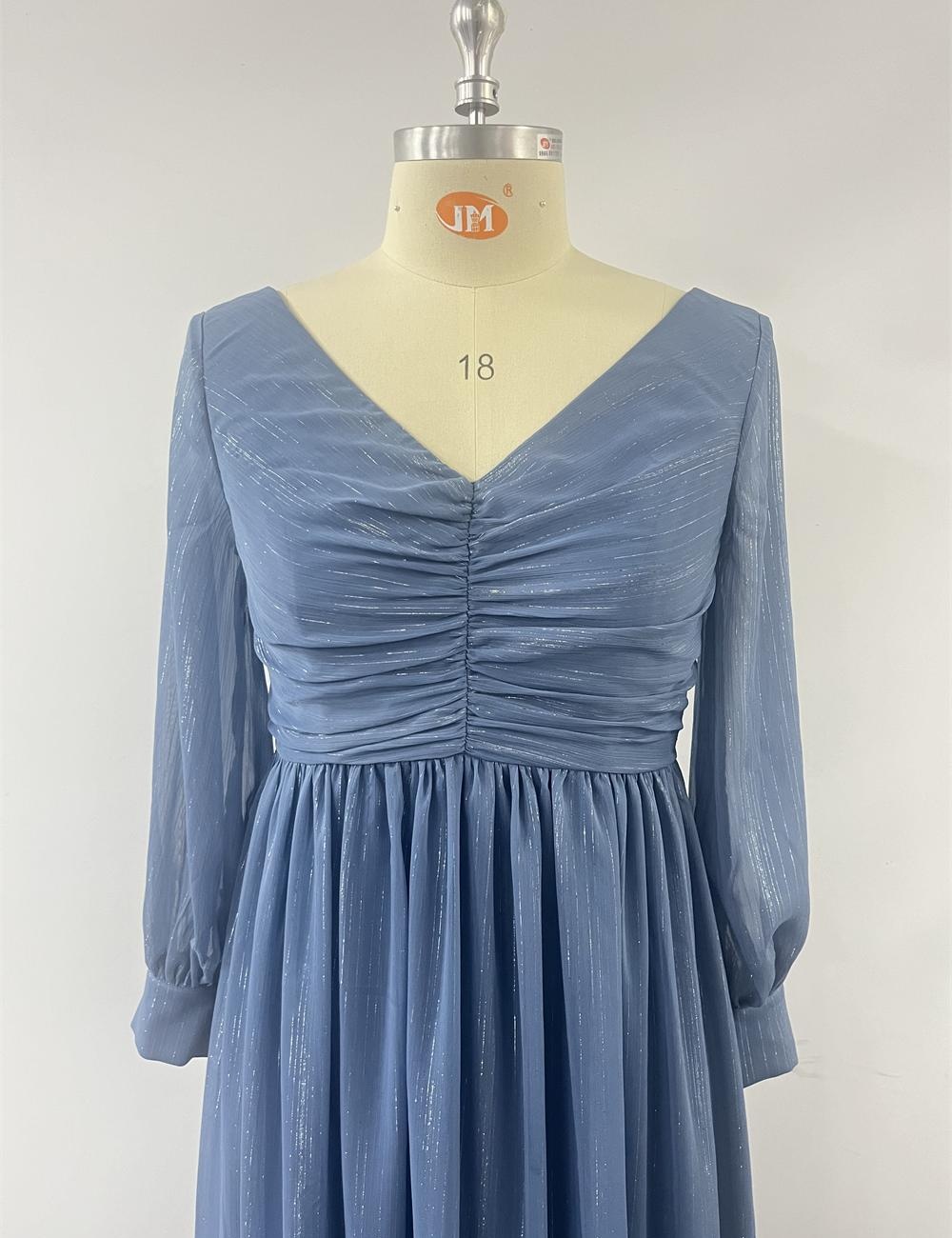 V-neck big skirt European style evening dress for women