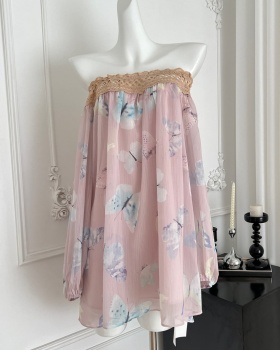 Pink flat shoulder dress