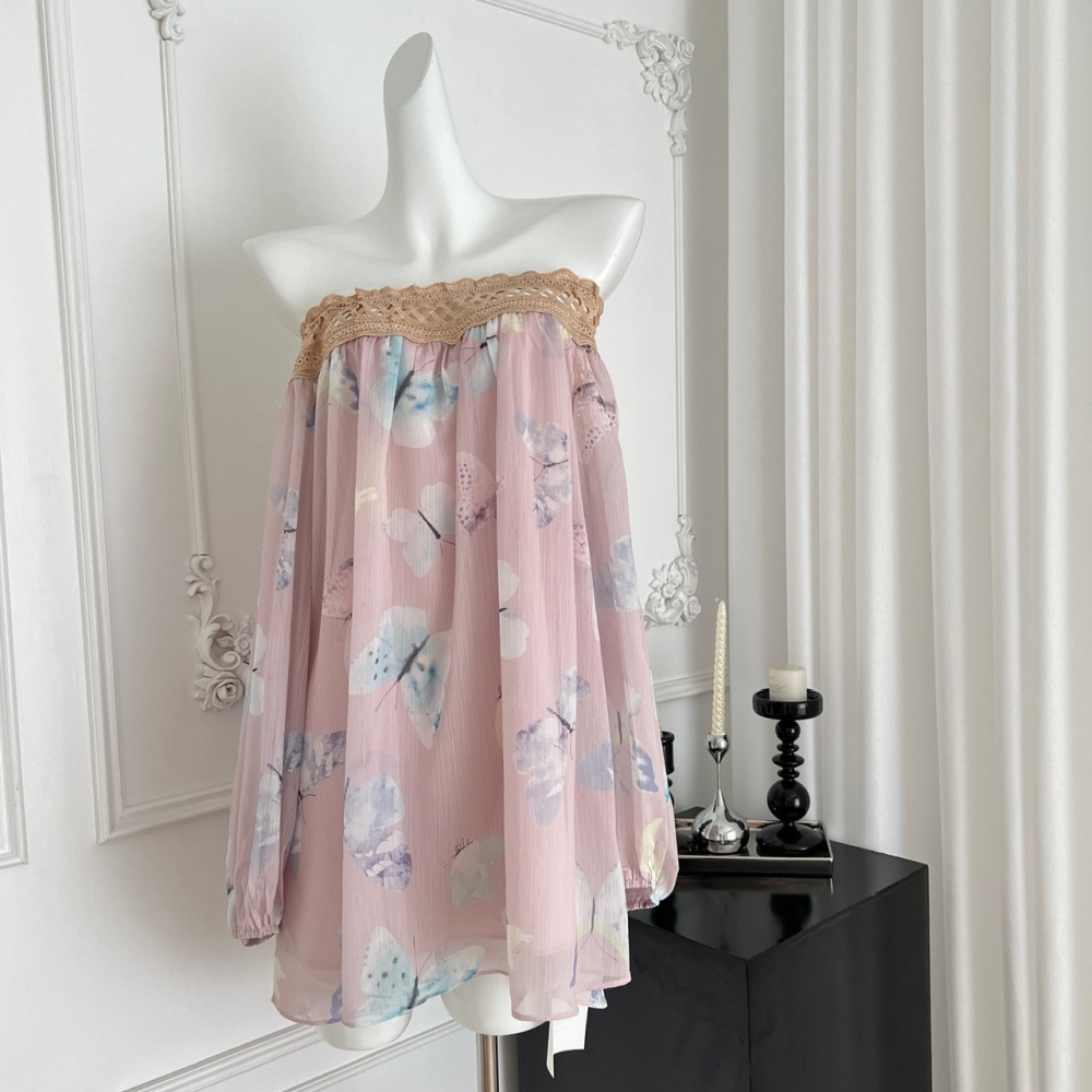Pink flat shoulder dress
