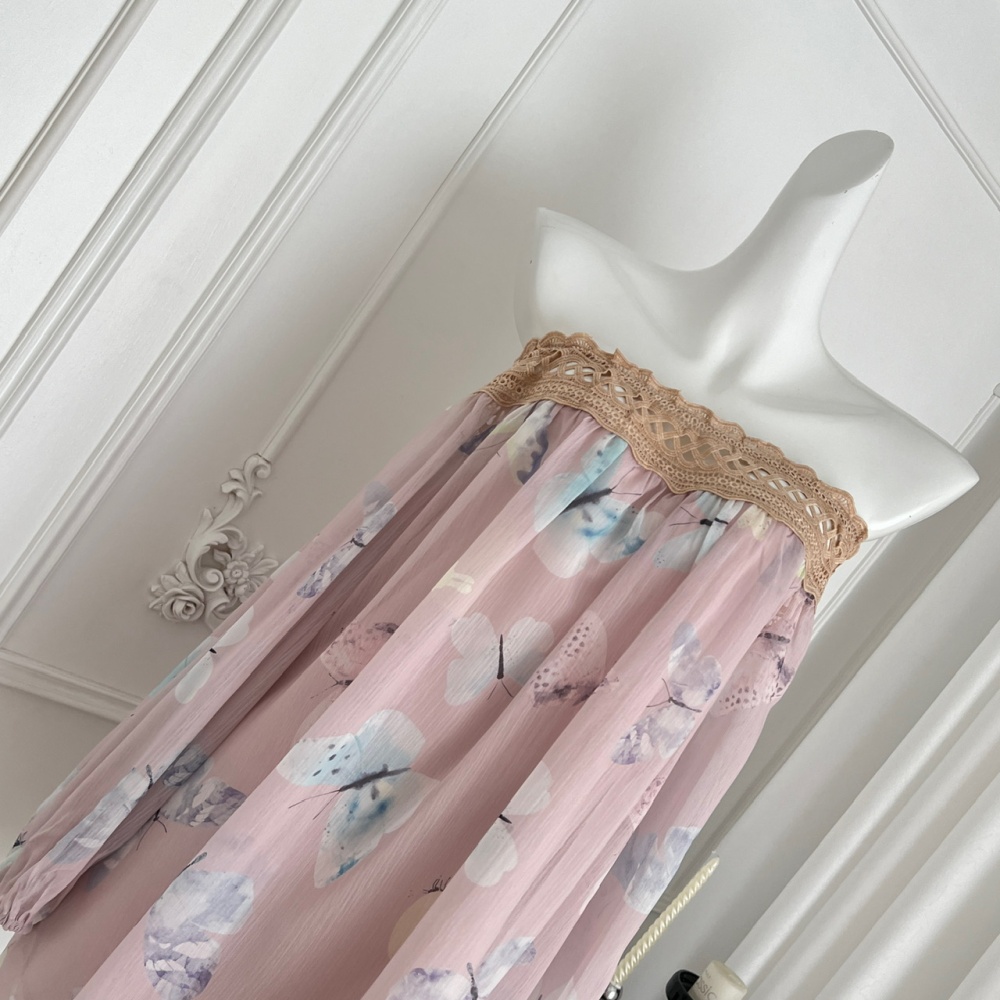 Pink flat shoulder dress