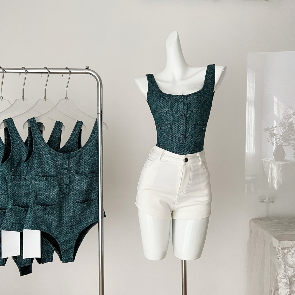 Sexy summer leotard peacock swimwear for women