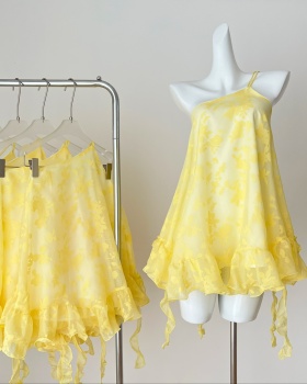 Strapless France style T-back summer dress