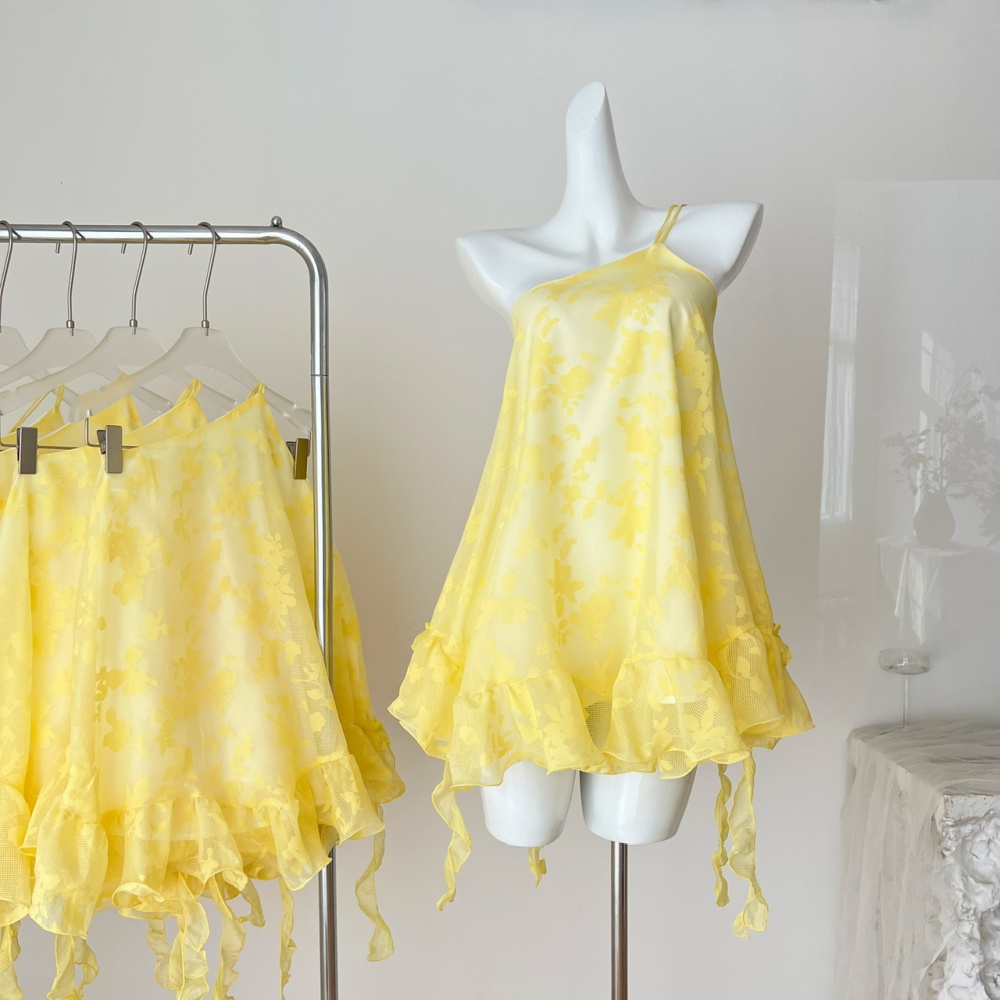 Strapless France style T-back summer dress