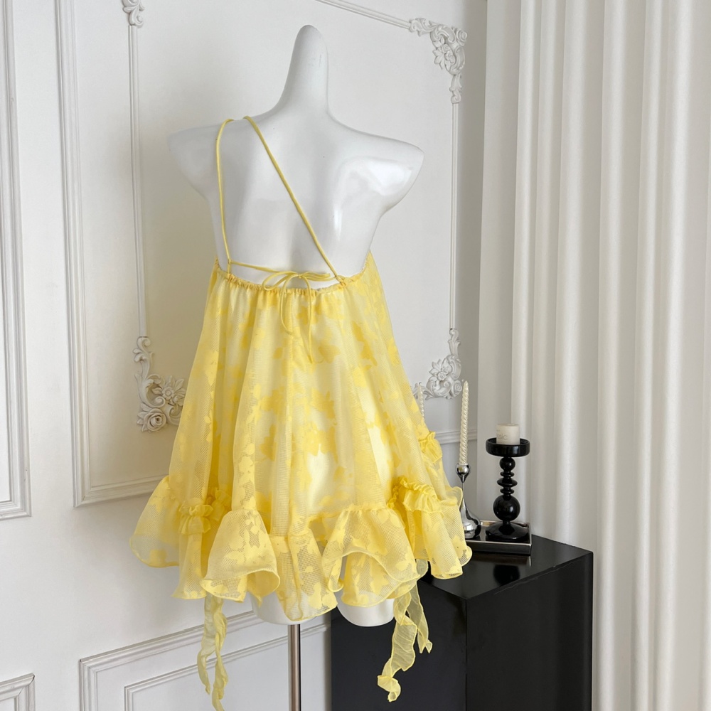 Strapless France style T-back summer dress