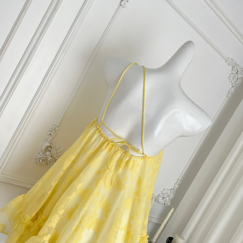 Strapless France style T-back summer dress