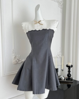 France style A-line T-back summer sleeveless dress