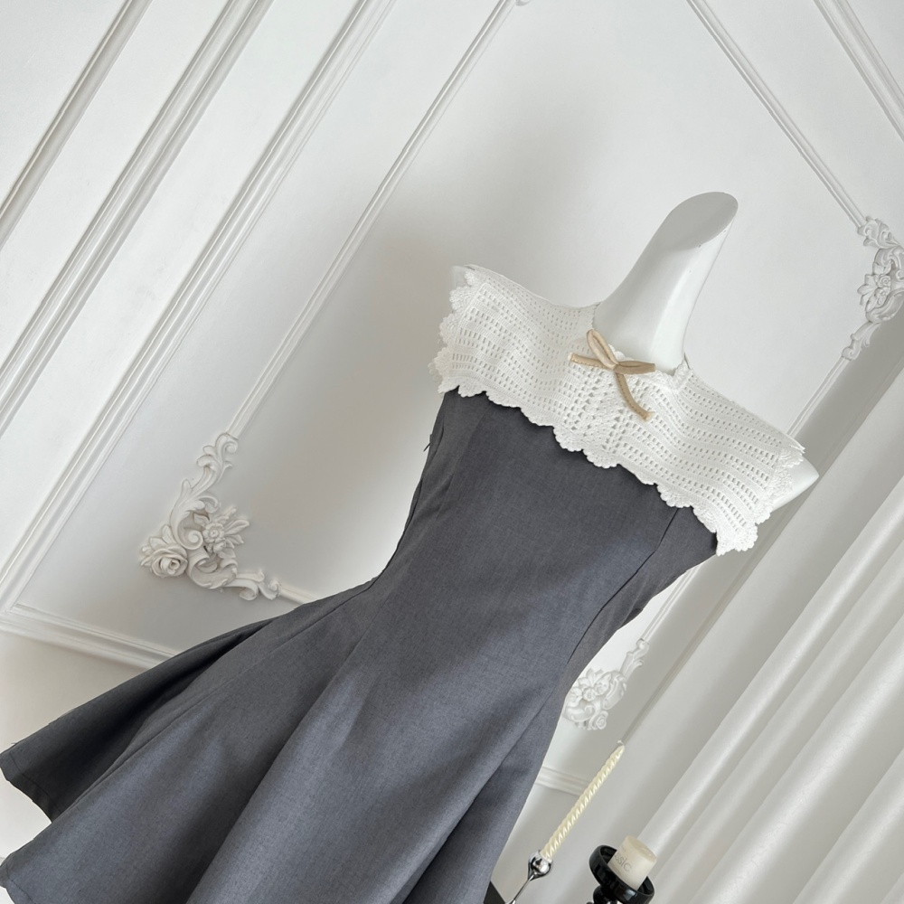 France style A-line T-back summer sleeveless dress