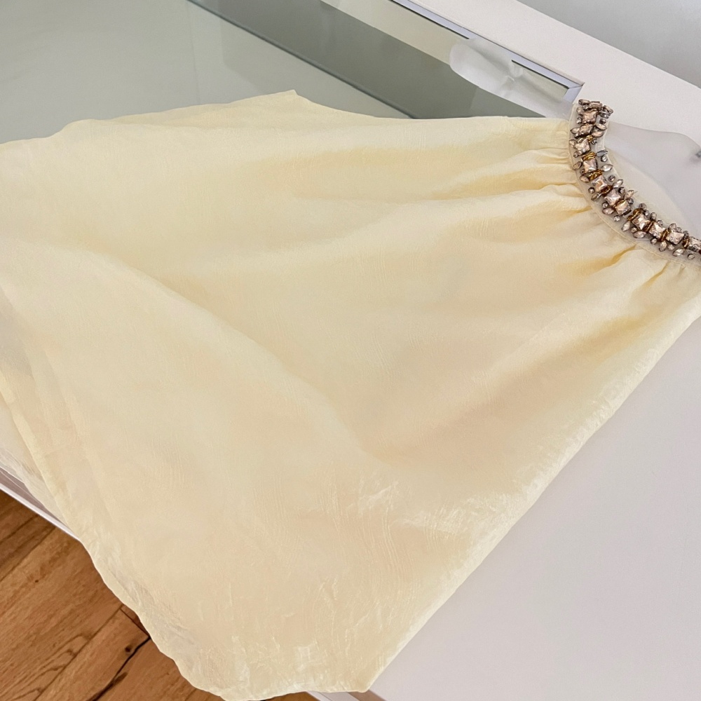 Chiffon skirt high waist tops 2pcs set for women