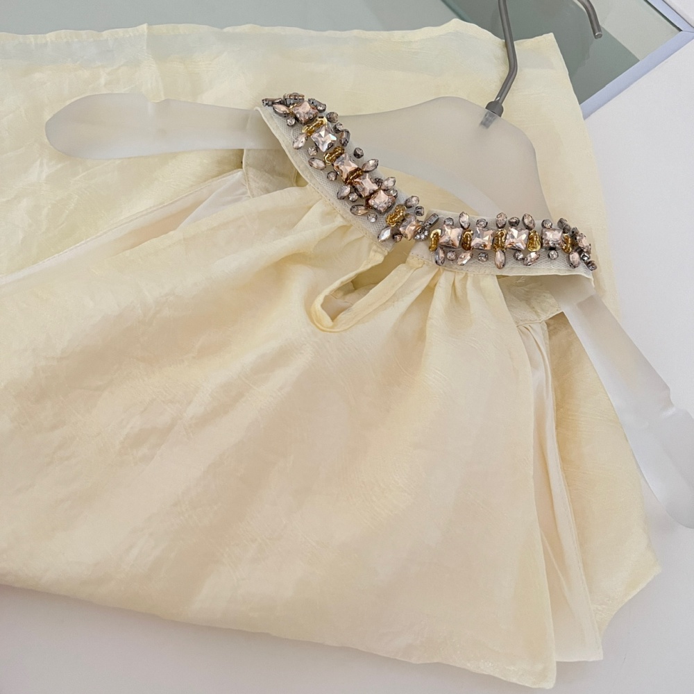Chiffon skirt high waist tops 2pcs set for women