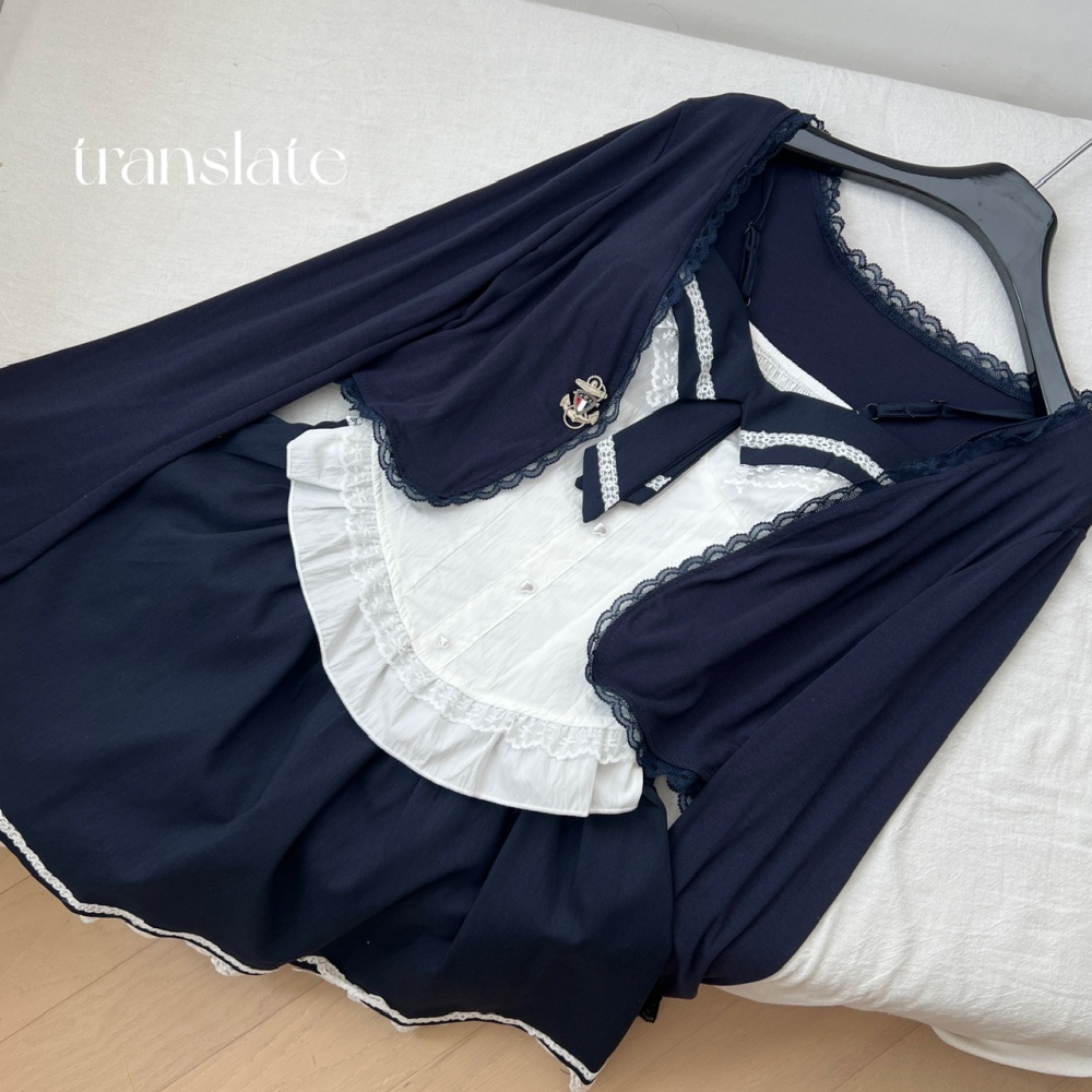 Summer short short skirt slim halter tops 3pcs set