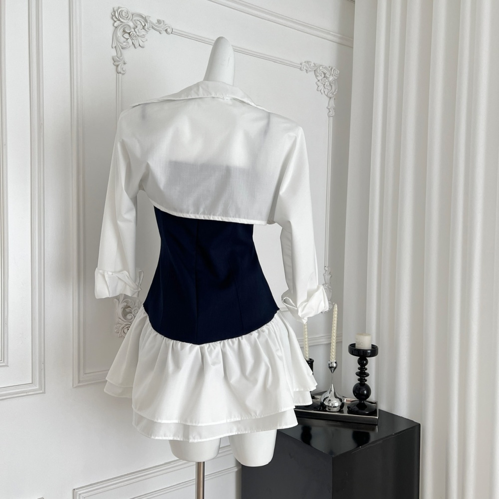 Flat shoulder dress sling shawl 2pcs set for women
