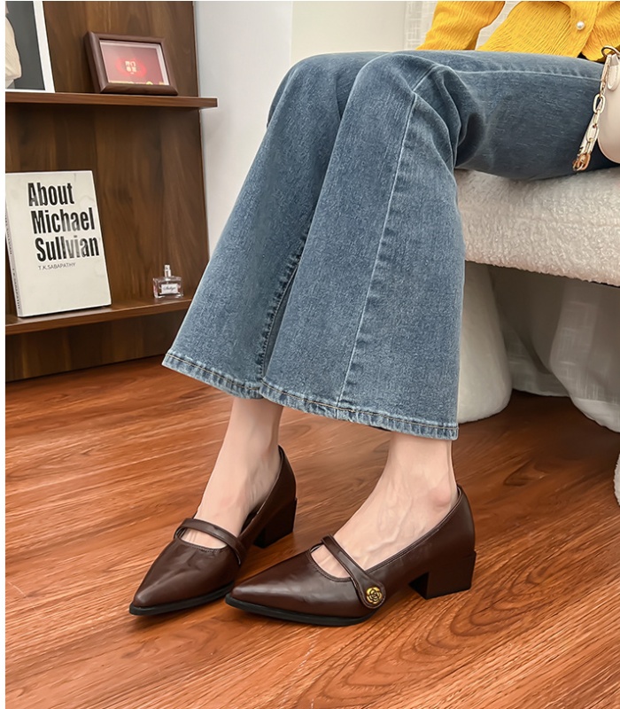 Fashion wears outside high-heeled shoes all-match shoes